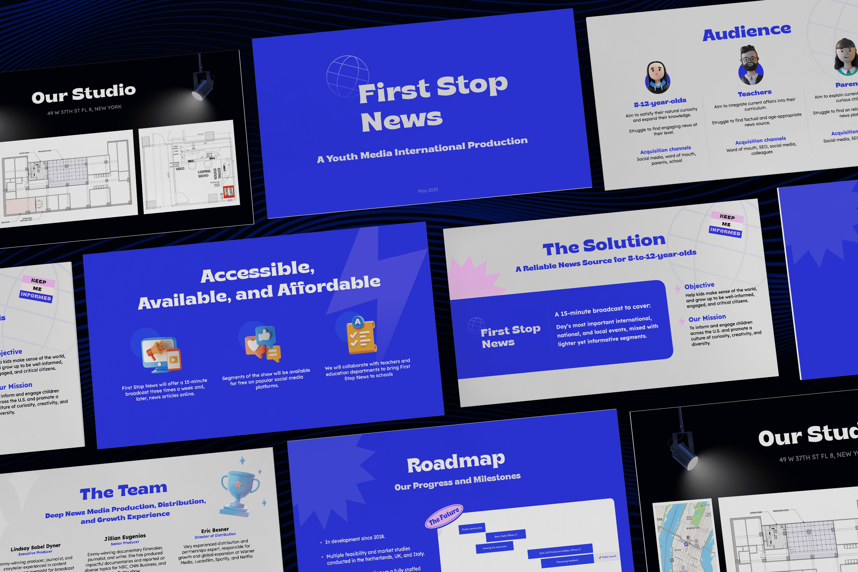 First Stop News presentation design